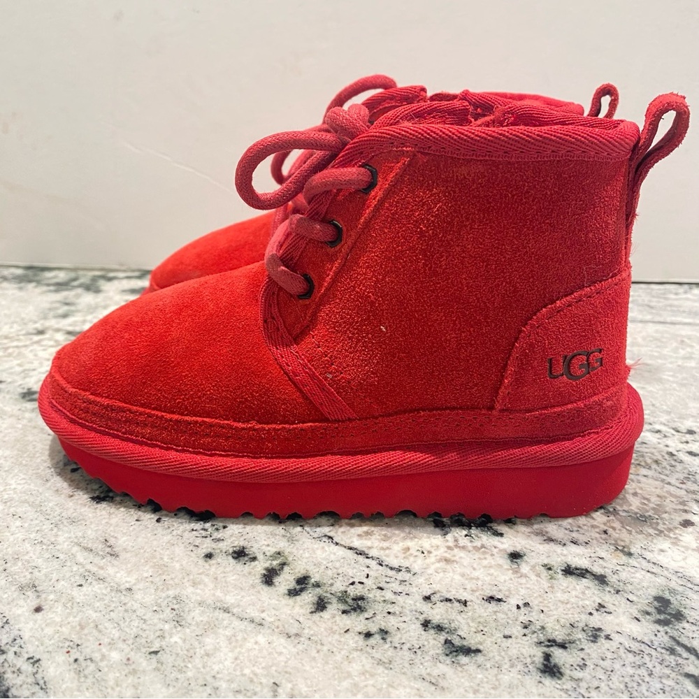 UGG Kids Red Suede Boots